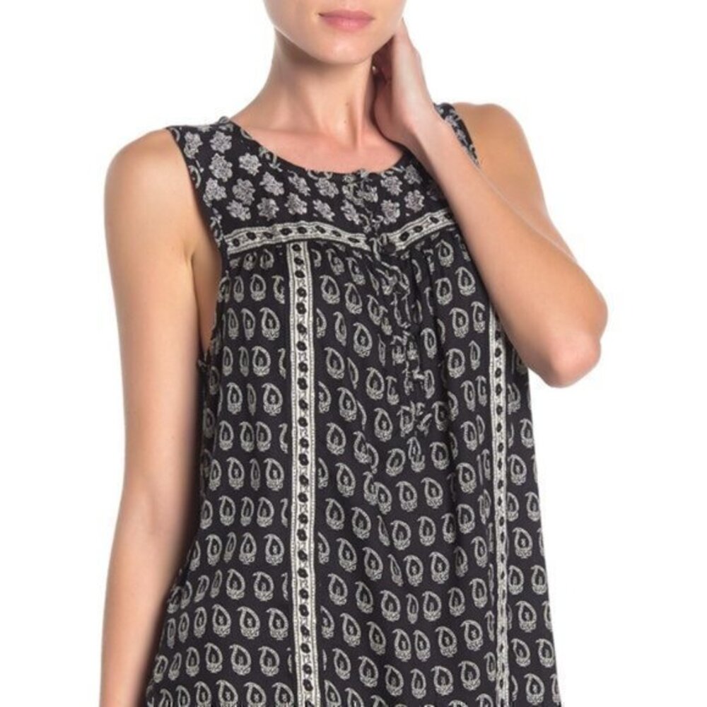 Lucky Brand Lana Print Button-Front Top. L, M